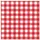 Papstar 100 Servietten, 3-lagig 1/4-Falz 33 cm x 33 cm rot "Vichy Karo"