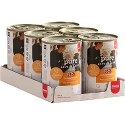 mera Pure Sensitive Geflügelherzen Nassfutter für Hunde | Besonders für sensible Hunde geeignet | Hundefutter | Ohne Getreide 2.4 kg