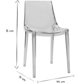 Miliboo 2er-Set Durchsichtige Design-Stühle YZEL