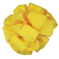 Offray 749058 Anisha Bastelband mit Drahtrand, 10 cm breit und 9,1 m Spule, gelber Chiffon