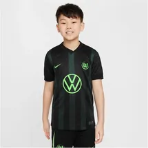 Nike VfL Wolfsburg Dri-FIT Stadium Auswärtstrikot 2024 Kinder 011 black/pro green/sub lime M 137-147 cm