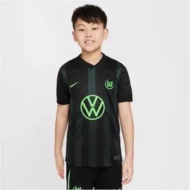 Nike VfL Wolfsburg Dri-FIT Stadium Auswärtstrikot 2024 Kinder 011 black/pro green/sub lime M 137-147 cm