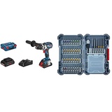 Bosch Professional 18V System Akku Bohrschrauber GSR 18V-110 C (inkl. Akku, Ladegerät, in L-BOXX) + 40tlg. Schrauberbit-Set (Zubehör Bohrschrauber und Schraubendreher)