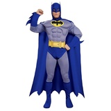 Rubie ́s Kostüm Batman Deluxe, Original lizenziertes Kostüm aus den DC Comics 'Batman: The Brave and blau L