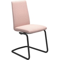 Stressless® Polsterstuhl Laurel, Low Back, Größe M, mit Beinen aus Stahl in Schwarz matt rosa