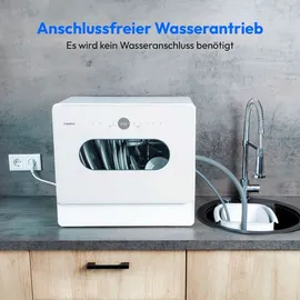 Medion DWT51 Mini Geschirrspüler (freistehend, 550 mm, Weiß)