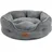 Bedsure Katzenbett waschbar Katzen Bettchen - 51x48x15cm Katzenkorb mit Zweiseitig Innenkissen Katzenschlafplatz für Katzen oder kleine Hunde,Grau