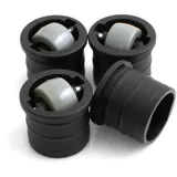 Design61 Möbel-Gleitrolle 4er Set Gleitrolle Möbelrollen Möbel Rolle für runde Tischbeine für Rohrinnen-Ø 28mm zum Einstecken
