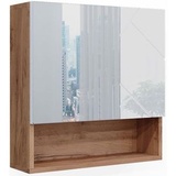 Vicco Spiegelschrank Irma, 54 x 55 cm Badezimmer Schrank Badschrank Badezimmermöbel Badmöbel 2 Türen