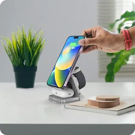 CubeNest Qi2 SQ312 Pro Titanium 3in1 mit MagSafe Halterung