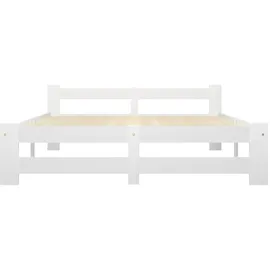 vidaXL Massivholzbett 180 x 200 cm Weiß