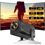 Mini Vision Beamer mit WiFi und Bluetooth, Tragbarer Outdoor-Projektor 4K Support Native 1080P Movie Proyector mit Android 11 für Heimkino, kompatibel mit Telefon/TV, LYNCAST HY320