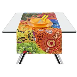 Excelsa Tischläufer Aboriginal Baumwolle 45X140 Cm Bunt