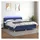 vidaXL Boxspringbett mit Matratze & LED Blau 180x200 cm Stoff