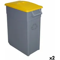 Denox Recycling Papierkorb Denox Gelb 65 L [2 Stück]