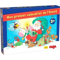 HABA Premier Adventskalender, Figuren aus Holz, Weihnachten auf dem Bauernhof, 2 Jahre und älter, 306359 – französische Version