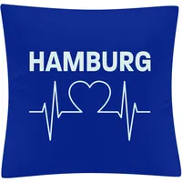 Multifanshop Kissenbezug - Hamburg - Herzschlag - Druck weiß