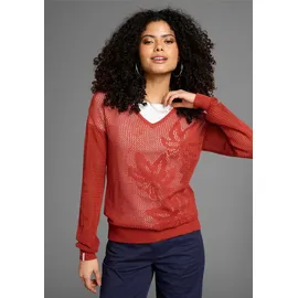 KangaROOS Kapuzenpullover mit besonderem Strickmuster beige 32/34