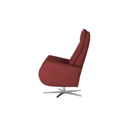 Max Schelling Sessel Elmira Leder 81 x 120 x 92 cm Rot elektrisch, drehbar