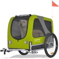 DOGGYHUT® Premium LARGE Hundefahrradanhänger 15 - 30kg Hundeanhänger Fahrradanhänger für Hunde mittelgroße bis große Hunde