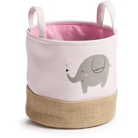 Zeller Aufbewahrungskorb Elefant Ø 25 x 25 cm 1-tlg. rosa