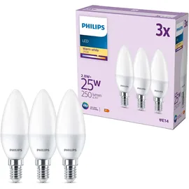 Philips LED-Birne 8719514460034 2,8W E14 warmweiß 3 St.