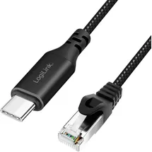 Logilink CU0411 - aktives USB 3.2 (Typ-C) zu Netzwerk (RJ45) Anschlusskabel - 1Gbps, 1,5 m