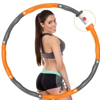 BLAIKOYI Hula Hoop Reifen Erwachsene - Slim Weighted Hoola HullaHulla für Kinder Fitness Home Sport 8 Knoten Abnehmbares Design