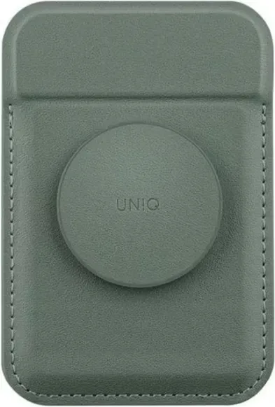 Uniq Flixa Magnetische Kartenhalterung mit Standfunktion Grün/Braid Grün MagSafe