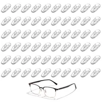 30 Paar Brillen Nasenpads, Nasenpads zum Einstecken Weiche Brille Nasenpads Silikon, Rutschfeste Brille Nasenpads Sonnenbrillen Rutsch Stopper Gläser Nasenpad für Brillen, Sonnenbrillen(Transparent)