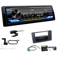 JVC KD-X472DBT 1-DIN Digital Autoradio mit Bluetooth DAB+ inkl. Einbauset für Mercedes-Benz M-Klasse 2005-2011