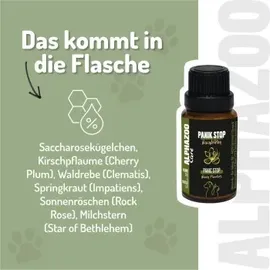 alphazoo Panik Stop Bachblüten 15g 15 g Globuli für Hunde und Katzen