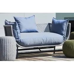 Outdoor Loungesofa Suka schwarz/hellgrau