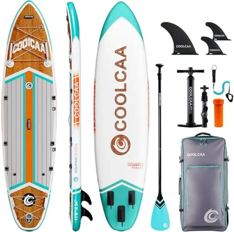 COOLCAA Dolphin Series aufblasbares Stand-Up-Paddle-Board 11'8