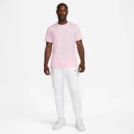 Nike Sportswear Freizeit T-Shirt Herren, 665 - pink foam, /white L