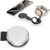 Twelve South Butterfly 2-in-1 USB-C MagSafe Ladegerät - Kompaktes reisefreundliches Design, schnelles Aufladen von iPhone, AirPods und Apple Watch, inklusive USB-C-Kabel, US-Netzadapter + 4