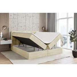 altdecor Boxspringbett 180 x 207 cm H4 Beige