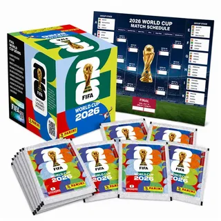Athlejoy Sticker Fußball WM 2026 Sammelsticker Set - inkl. Spielplan, Panini Sticker