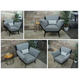 MCW Sessel MCW-L82 Kunstleder 0 x 0 x 0 cm Schwarz mit Kissen