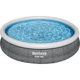 BESTWAY Fast Set Aufstellpool ⌀ 366 x 76 cm Grau inkl. Filterpumpe