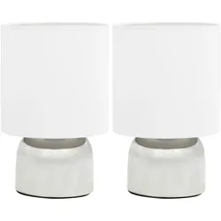 vidaXL Tischlampen 2 Stk. Touch-Sensor Weiß E14