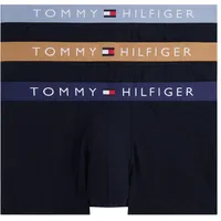 Tommy Hilfiger Herren 3er Pack Boxershorts Trunks mit Logobund, Mehrfarbig (PRP NVY/Hckory/BRK Blu), XL