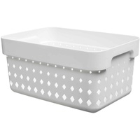  Aufbewahrungsbox SEOUL, Weiß - 26 x 12,6 cm -