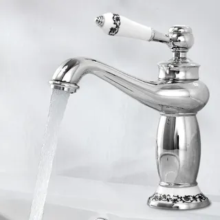 Wasserhahn Bad Schwarz+Wasserzulaufleitung, Edelstahl, Kaltwasserhahn Gäste Wc,Mischbatterie Waschbecken,wasserhahn Kaltwasser Armaturen Waschbeckenarmatur Wasserhahn Badezimmer (Vintage Silber)