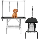 AUFUN Badewannenaufsatz 80x46x76/113x60x76 cm, Trimmtisch für Hunde Stabil