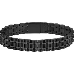 Armband BOSS "OWAN", schwarz, Armbänder, Herren, 19cm, Edelstahl, Armband
