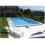 SUMMER FUN Styroporbecken Lugano mit Tiefbeckenleiter 700 x 350 x 150 cm inkl. Sandfilteranlage