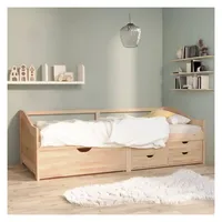 vidaXL Tagesbett 3-Sitzer mit Schubladen Massivholz Kiefer 90x200 cm