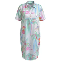 Milano Italy Chiffonkleid Shirtdress Sand Print 36