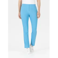 Stretch-Hose STEHMANN "INA", Damen, Gr. 44, N-Gr, bonnieblau,3703, Web, Obermaterial: 72% Viskose, 25% Polyamid, 3% Elasthan, casual, figurbetont knöchellang, Hosen, mit Stretch